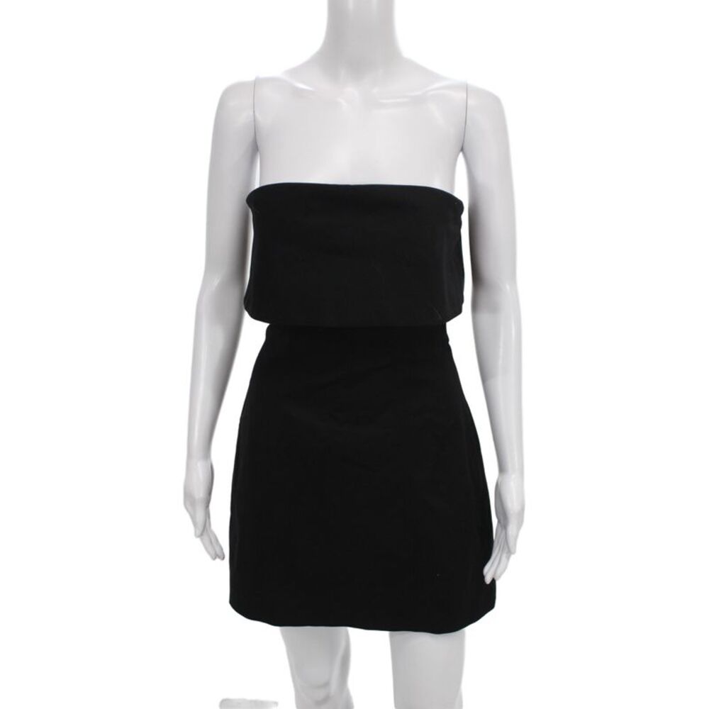 Misha Women Strapless Mini Dress Black Zip Size S